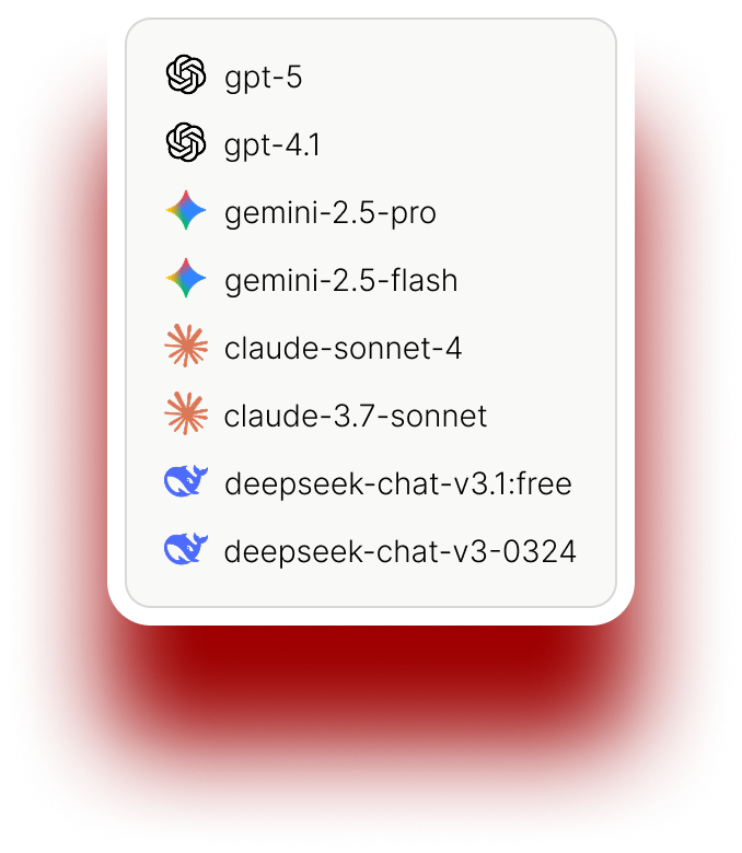 Flexible AI Model Selection for Custom Chats